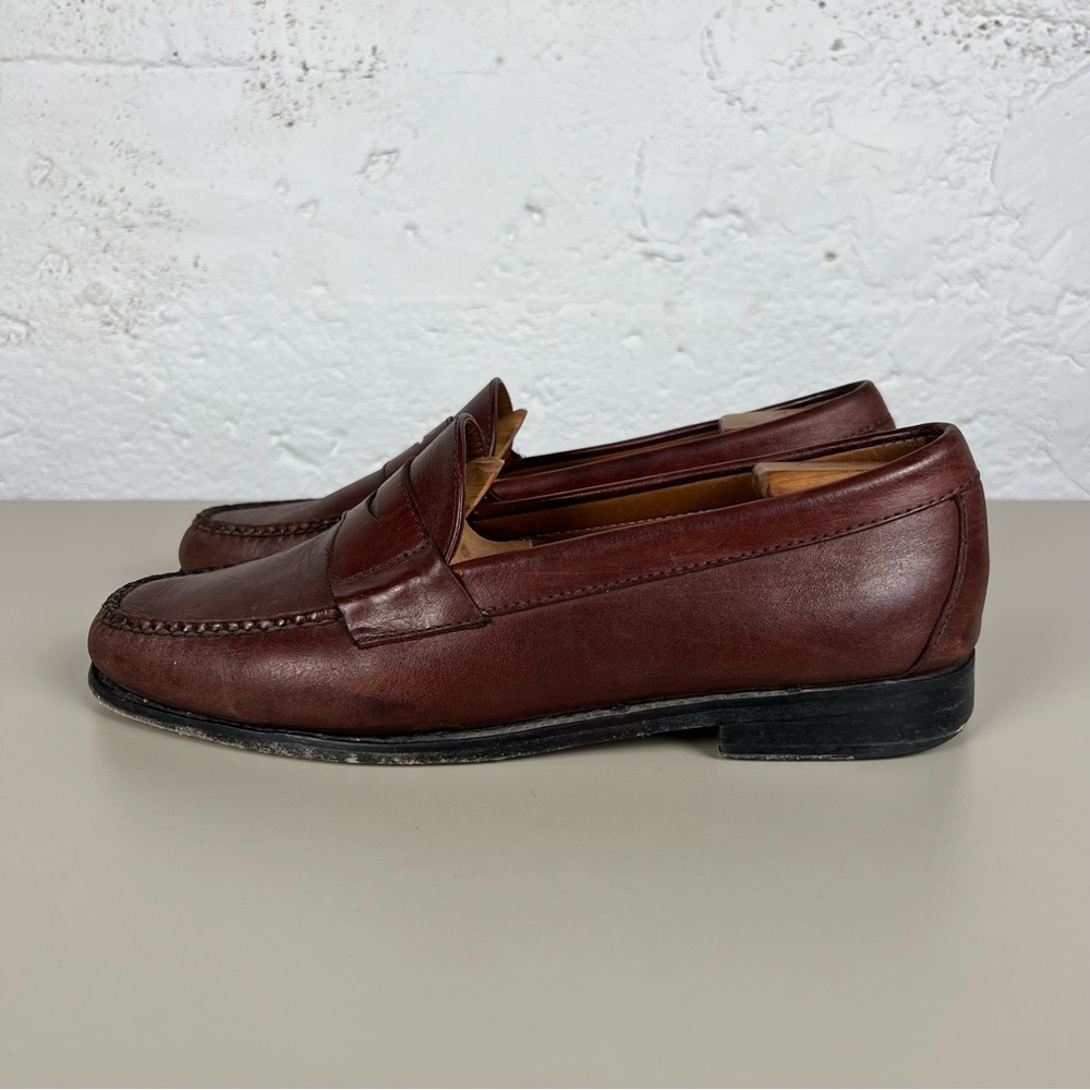 Brooks Brothers Leather Penny Loafers Brown Shoes Classic Preppy Luxury 10 D